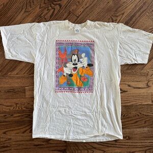 RARE Vintage Disney Goofy Fishing Single Stitch 90’s T-Shirt  Aztec XL XXL